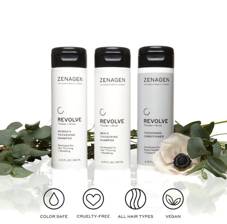Zenagen hair care products. This salon carries a wide range of sustainable hair products.