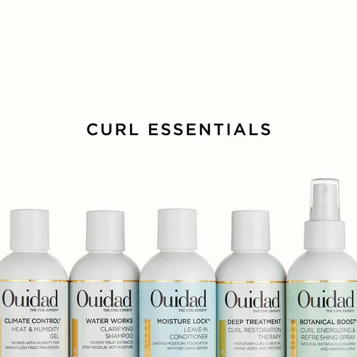 Curl essentials. This salon carries hair products from the brand Ouidad for curly hair.